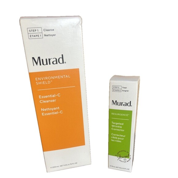 Murad Bundle Resurgence Targeted Wrinkle Corrector & Essential C Cleanser NEW - Picture 2 of 7